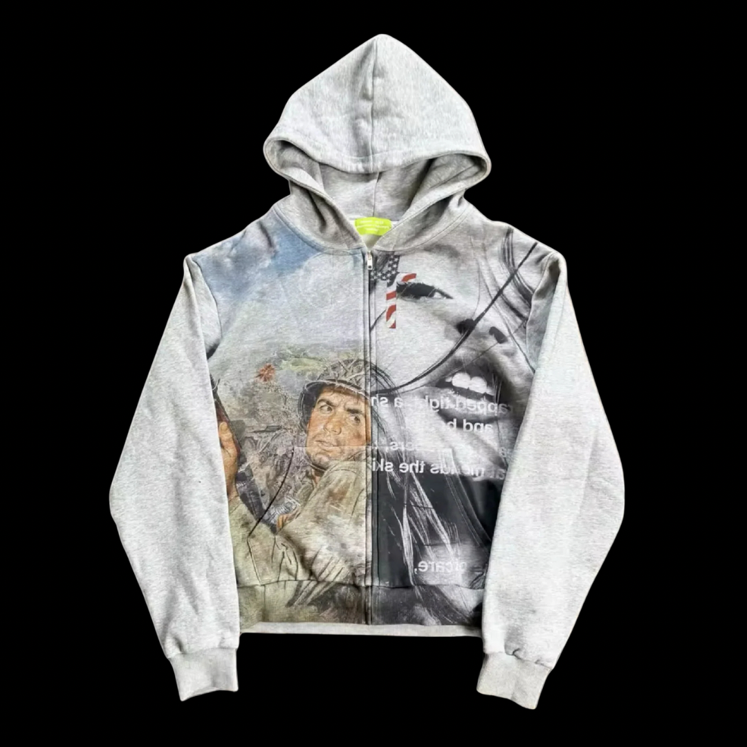 WAR TORN ZIP UP