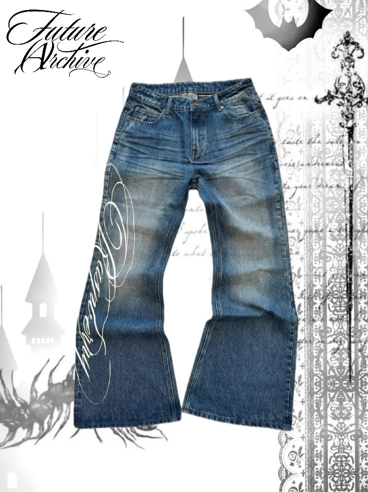 RASPBERRY CURSIVE DENIM