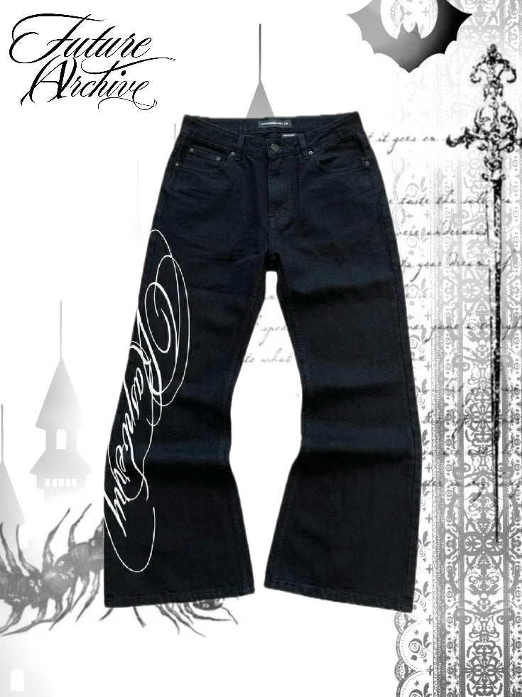 RASPBERRY CURSIVE DENIM (BLACK SPECIAL EDITION)